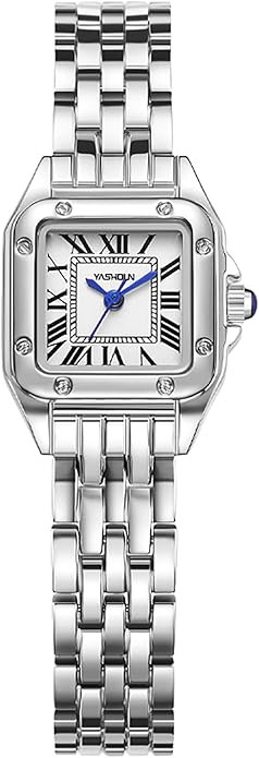 FANMIS Women Vintage Square Watches Updated Luxury Ladies Quartz Wrist Watches Stainless Steel Ba... | Amazon (US)