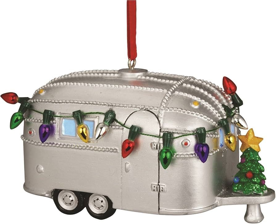 Cape Shore Light Up Resin Camper Ornament with Christmas Tree, 4-inches, Multicolor | Amazon (US)