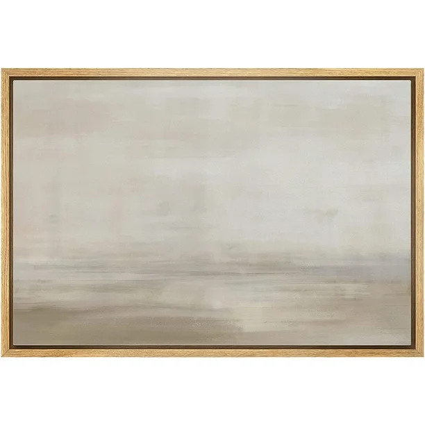PixonSign Framed Canvas Print Wall Art Grunge Pastel Brown Watercolor Vista Abstract Shapes Illus... | Walmart (US)