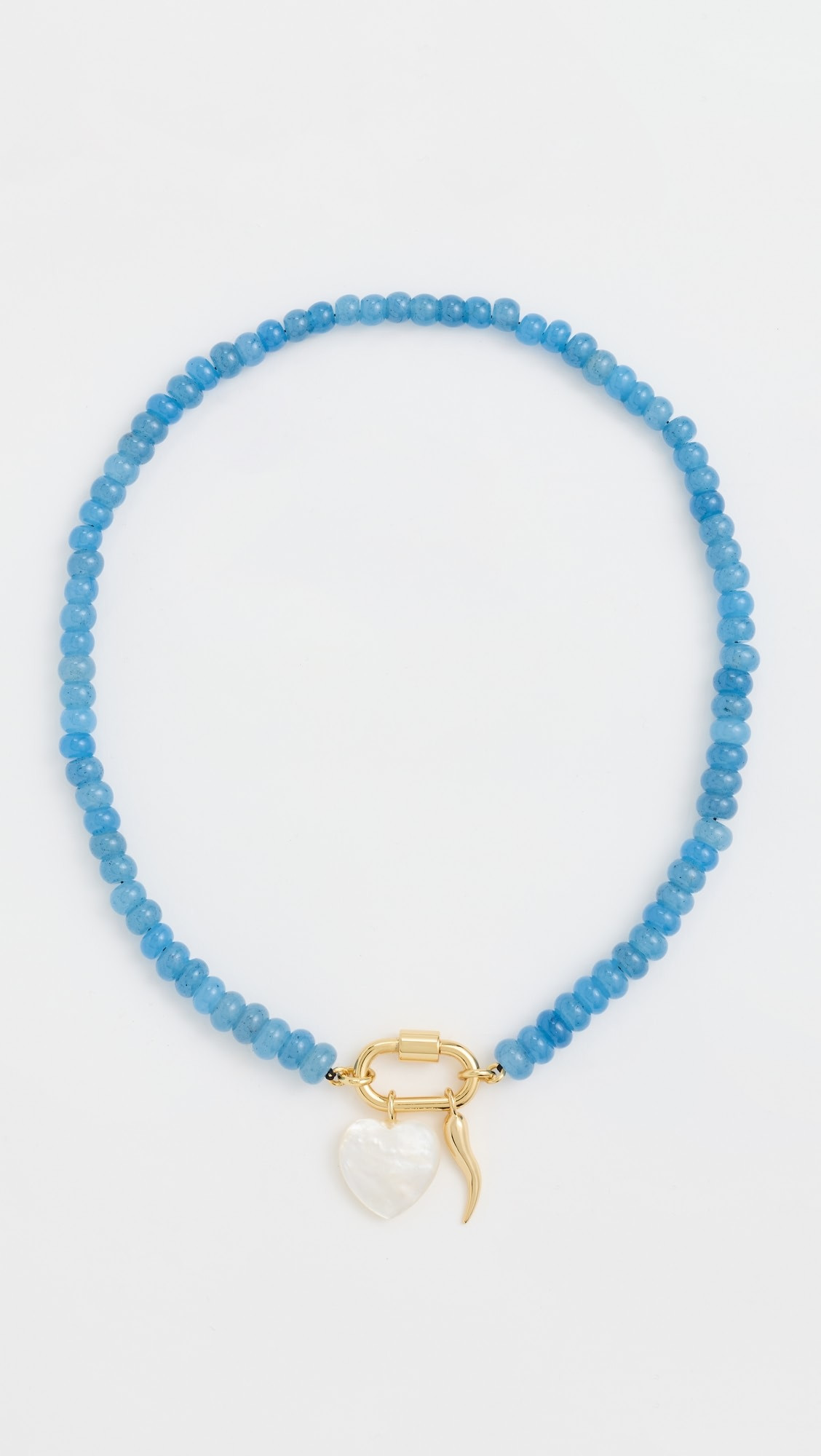 Semiprecious Beaded Carabiner Charm Necklace | Shopbop