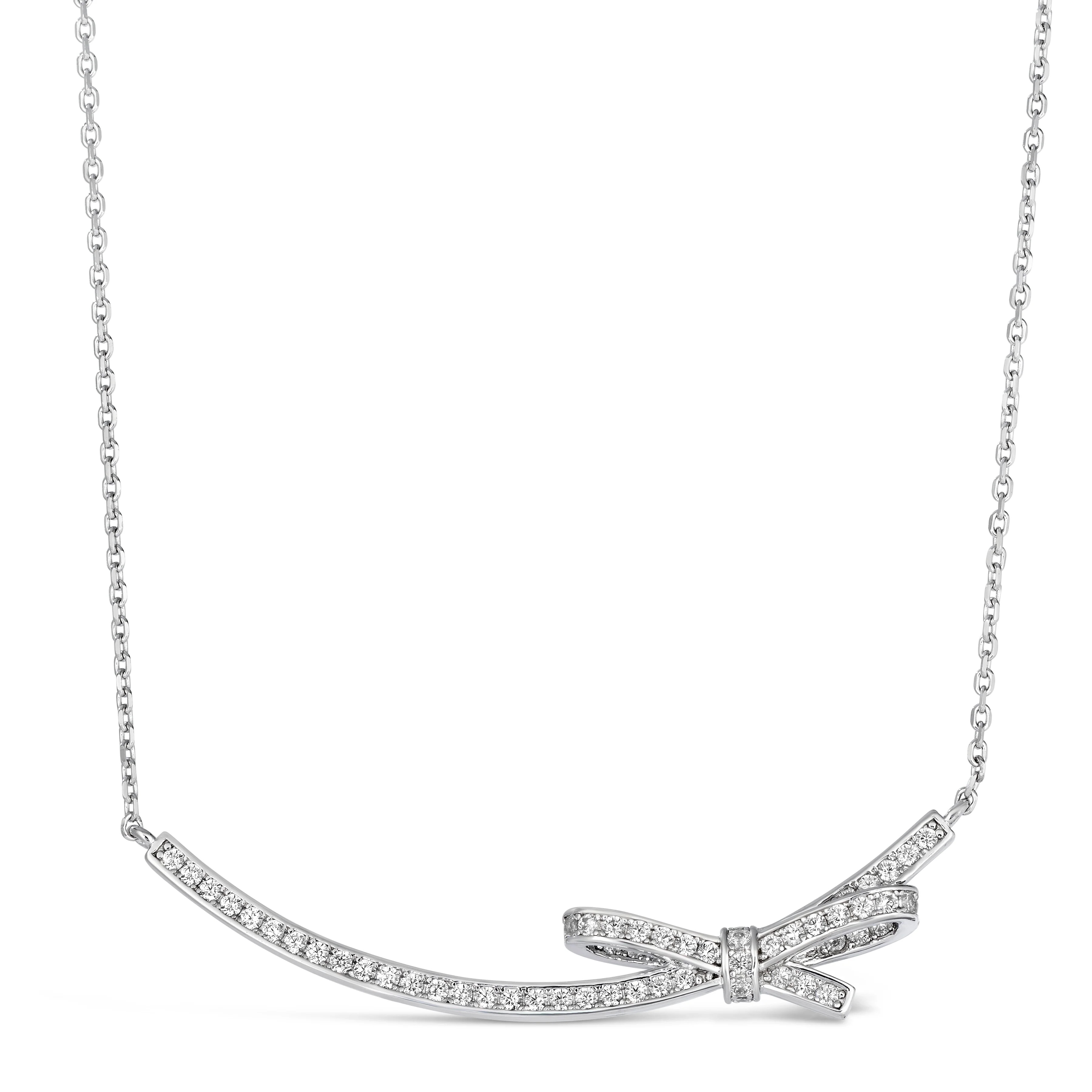 Anna Zuckerman Diamond Crystalline Love Knot Necklace | Anna Zuckerman