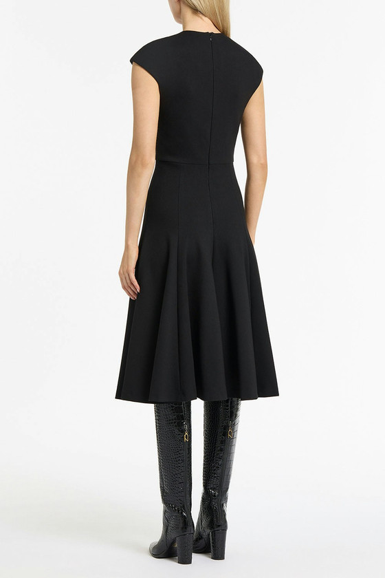 Black Ponte Cap Sleeve Dress | The DOM (Australia & New Zealand)