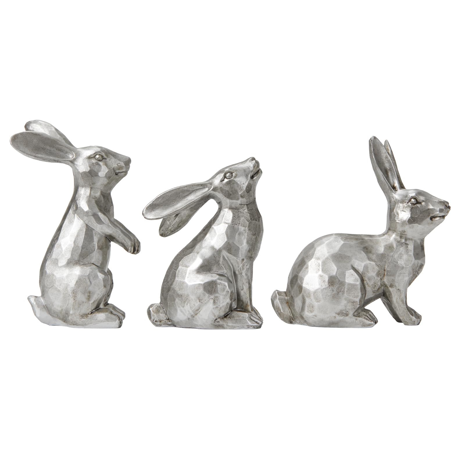 DN DECONATION Easter Bunny Figurines, Small Decorative Bunny Statue Set of 3, Easter Resin Rabbit... | Amazon (US)