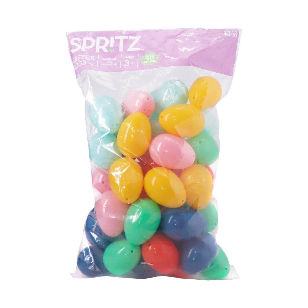 48ct Easter Plastic Eggs Mixed Colors - Spritz | Target