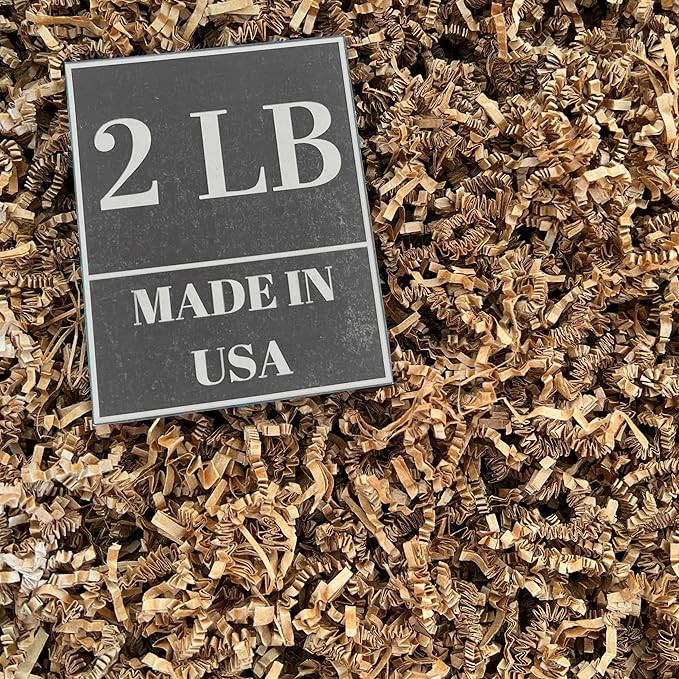 Mrs Fizz Crinkle Cut Paper Shred Filler for Packing and Filling Gift Baskets (2 LB) Kraft | Amazon (US)