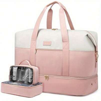 LOVEVOOK Weekender Bag For Women â Large Travel Duffel Bag With Shoe Compartment And 2 Packing Cubes | SHEIN