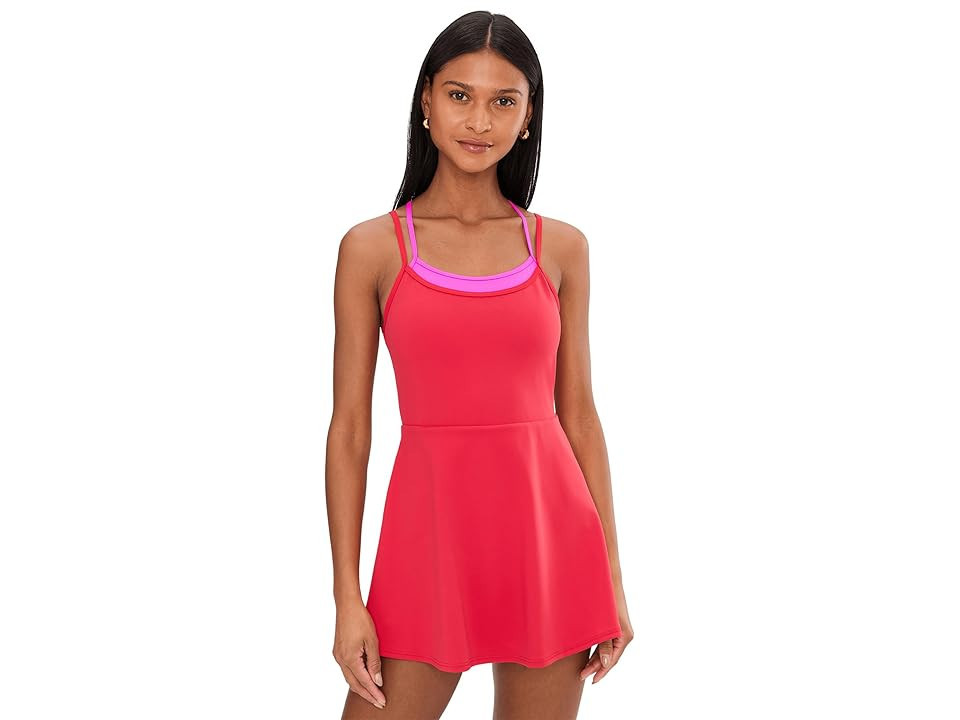 Beach Riot Viola Dress Women's Dress Royal Red : SM, Lycra/Nylon | Zappos