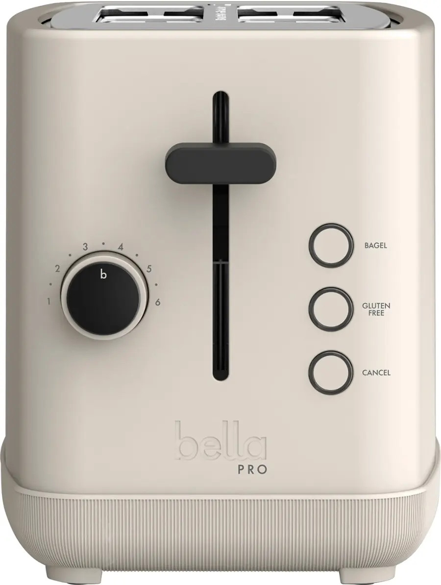 bella PRO - 2-Slice Toaster with Extra Wide Slots - Oatmilk | Best Buy U.S.