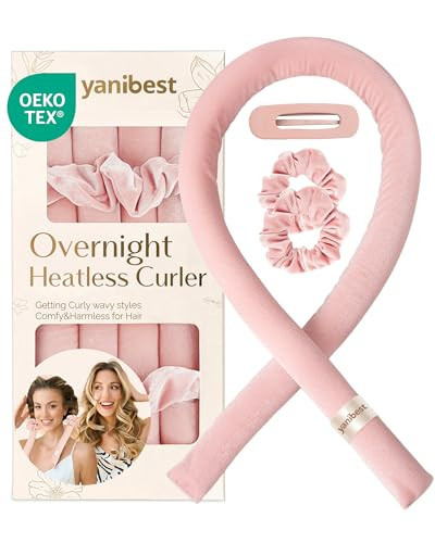 Yanibest Heatless Hair Curler to Sleep in, Overnight Curl Headband for Natural Wavy Curls, No Heat Soft Hair Curler Set with Hair Clip Scrunchies for Styling, No Slip Heatless Curls | Amazon (US)