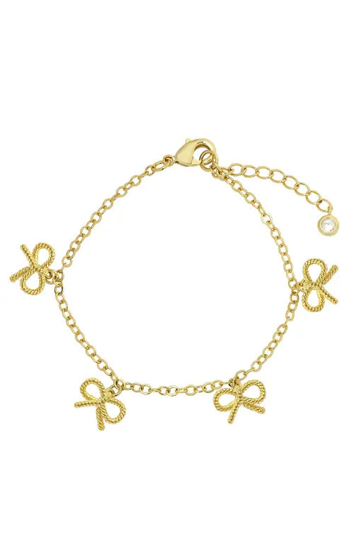 Lily Nily Kids' Bow Twist Charm Bracelet in Gold at Nordstrom | Nordstrom