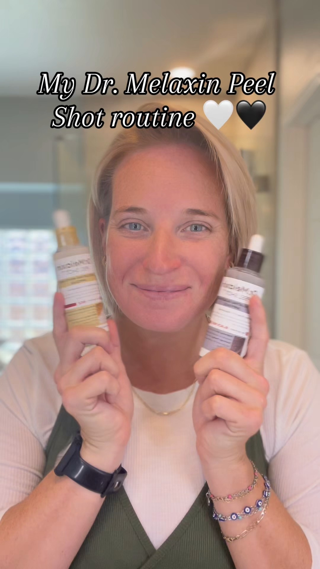 My honest review after using the Dr. Melaxin Peel Shot consistently:
The black formula has been a game-changer for my cheeks + nose (bye texture!), and the white formula leaves the rest of my face smooth, hydrated, and so clean. I also use it on any dry spots on my body — it works every single time. 
#LTKbeauty #LTKskincare #LTKunder50 #SkincareEssentials #PeelShot #DrMelaxin #TextureSmoother #GlowySkinFinds #SkincareRoutine #BeautyFinds #MomApprovedSkincare #LTKmom #LTKbeautyfinds


#LTKGiftGuide #LTKSaleAlert #LTKBeauty