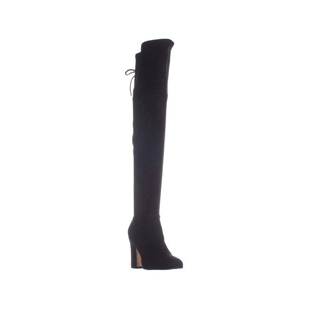 Marc Fisher Neela Over The Knee Back Lace Boots, Black Texture, 5 US | Walmart (US)