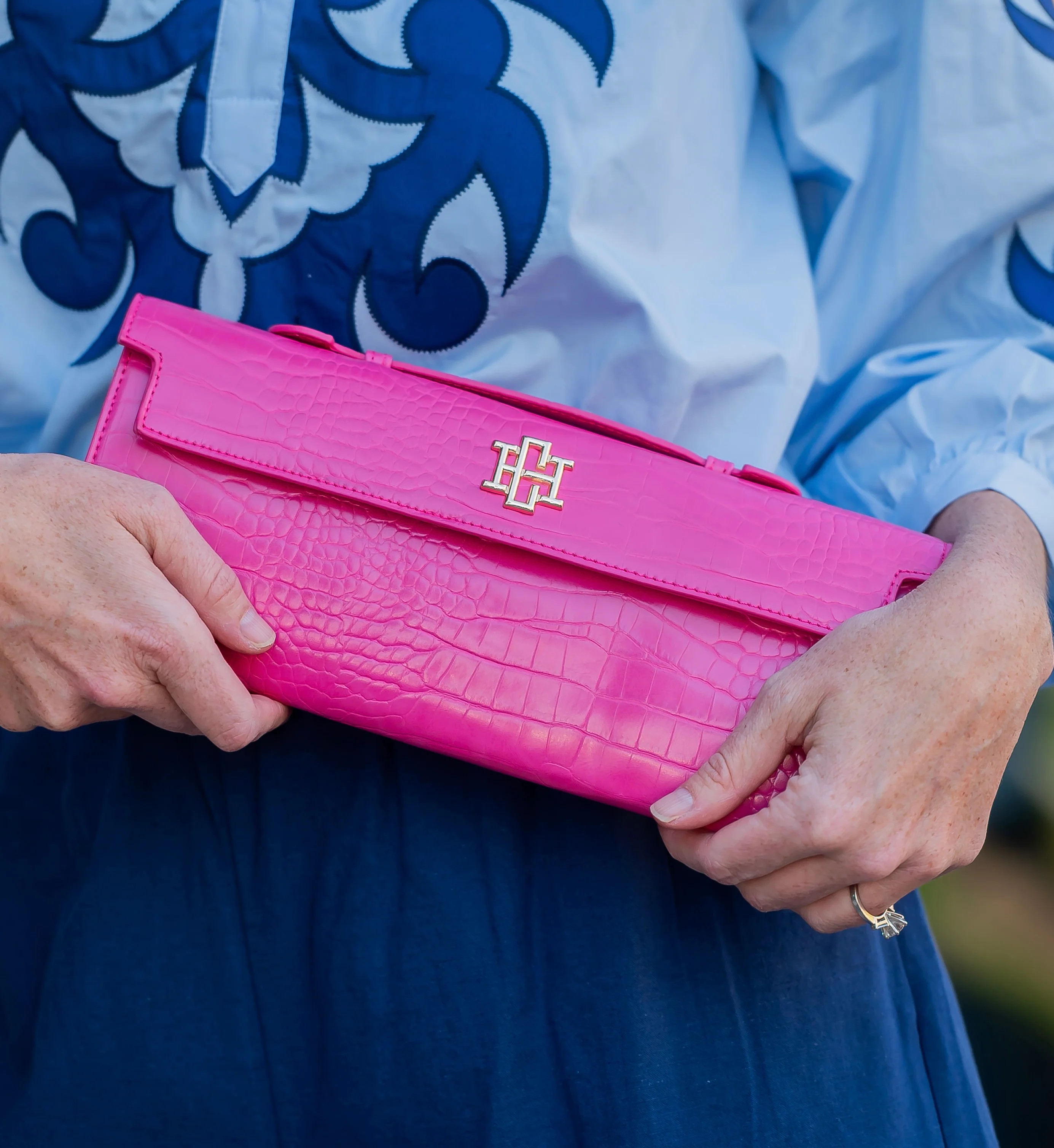 Betty Clutch Hot Pink EC | Caroline Hill