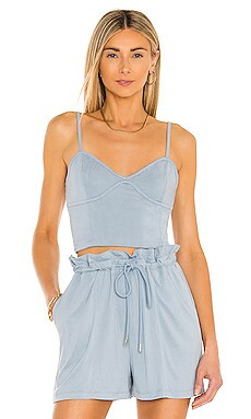 BCBGMAXAZRIA Bralette Top in Shadow Blue from Revolve.com | Revolve Clothing (Global)