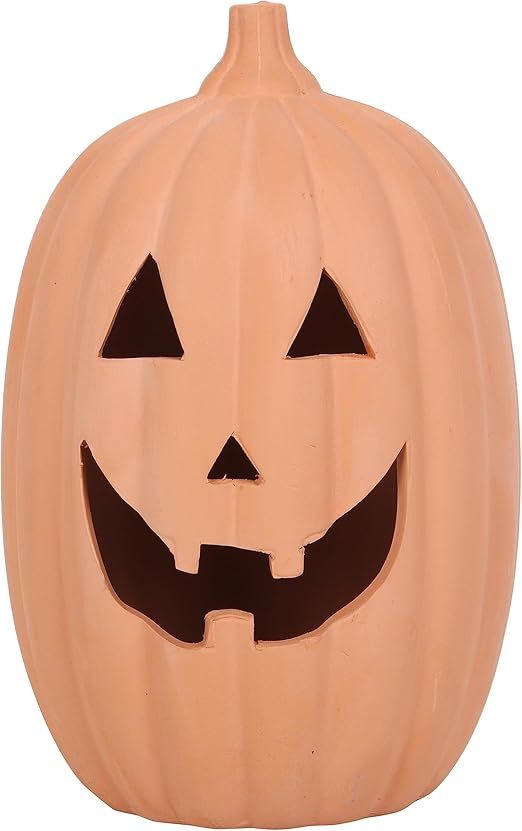 30cm Terracotta Pumpkin Ornament - Halloween Decor with Spooky Glow, Indoor/Outdoor Jack-o-Lanter... | Amazon (US)