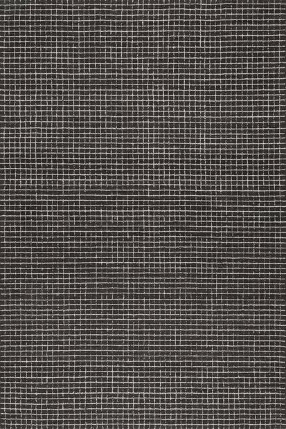 Charcoal Melrose Checked 9' x 12' Area Rug | Rugs USA