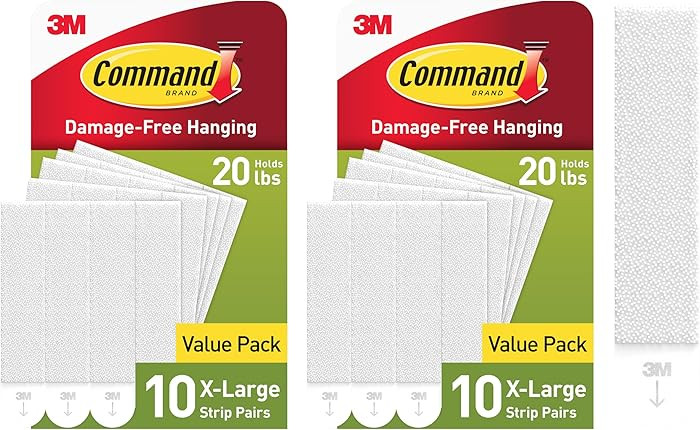 Command 20 lb XL Heavyweight Picture Hanging Strips 20 Pairs (40 Strips), Damage Free Hanging Pic... | Amazon (US)