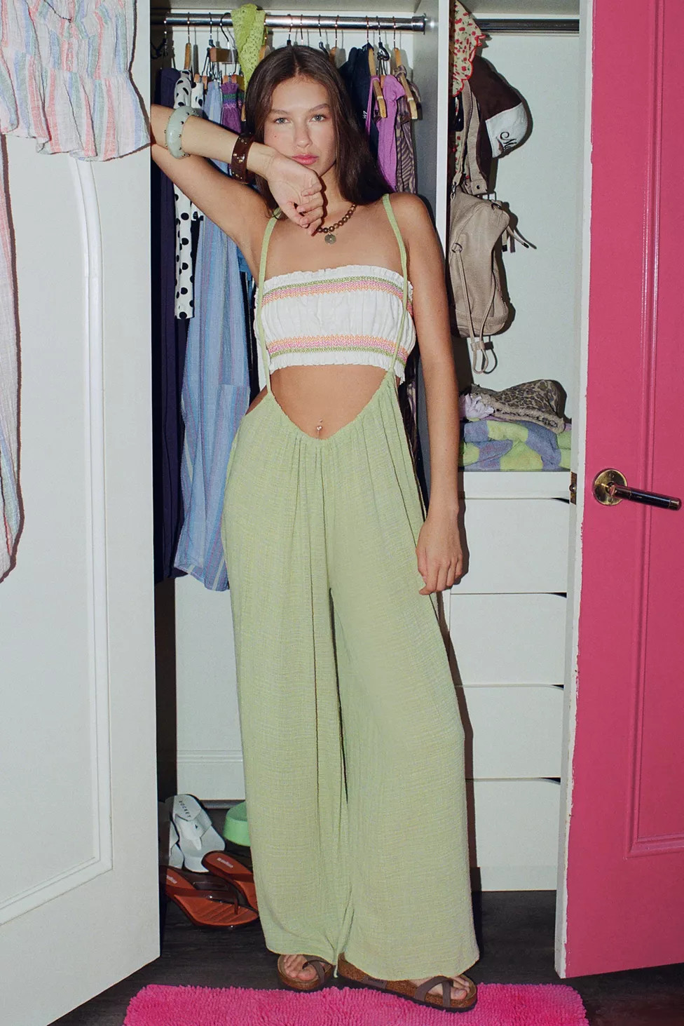 Out From Under Sand Babe Gauze Overalls | Urban Outfitters (US and RoW)