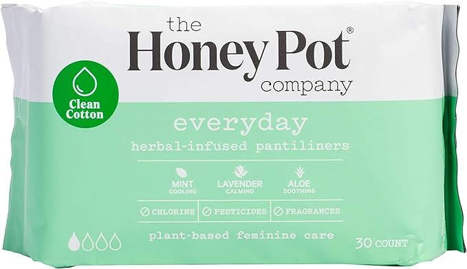 The Honey Pot Company Everyday Herbal-Infused Pantiliners | Natural Sanitary Napkin Liners | Plan... | Amazon (US)