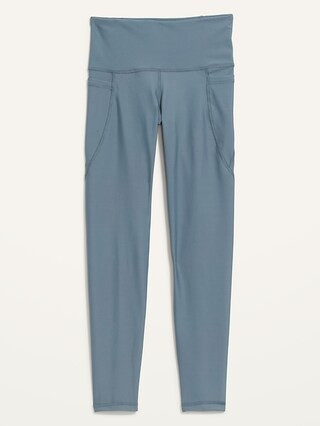 High-Waisted PowerSoft 7/8-Length Side-Pocket Leggings For Women | Old Navy (US)