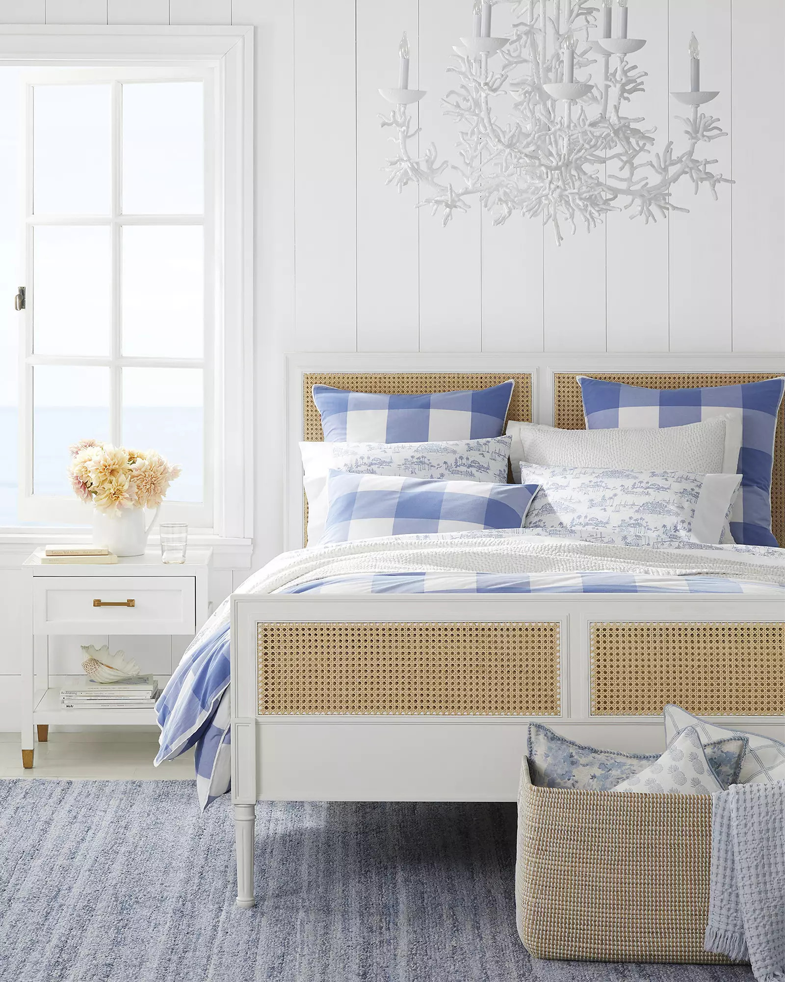 Harbour Cane Bed - White | Serena and Lily