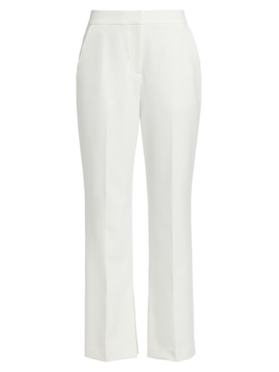 Shop Elie Tahari Daniela Scallop-Pocket Straight-Leg Pants | Saks Fifth Avenue | Saks Fifth Avenue