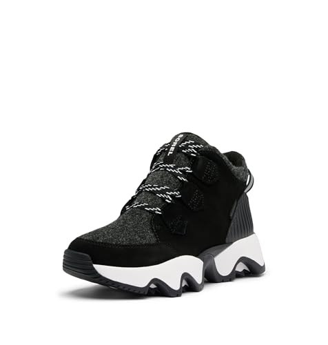 SOREL Women's Kinetic Impact Caribou Plus Waterproof Boot - Black, Sea Salt - 7.5 | Amazon (US)