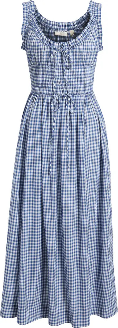 Emmaretta Gingham Pleated Voile Maxi Dress | Nordstrom