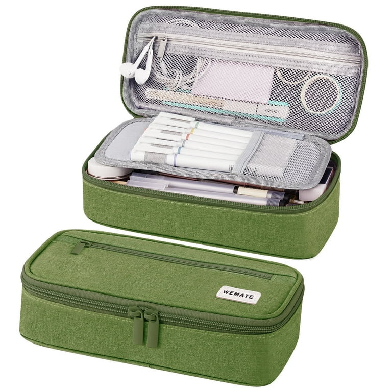 WEMATE Large Pencil Case with Zipper, Big Capacity, Canvas Pencil Case, Pencil Bag for Student,Gr... | Walmart (US)