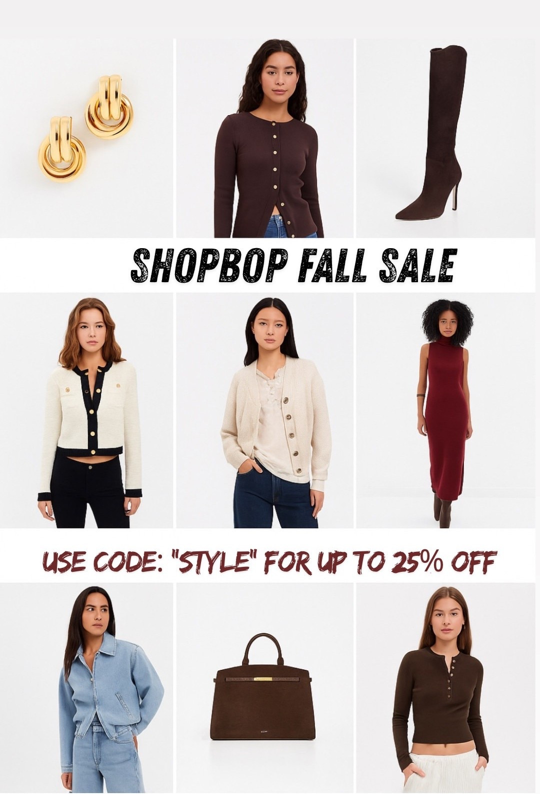 Shopbop Fall Sale!

Code: “STYLE” for up to 25% off!

#LTKStyleTip #LTKSaleAlert #LTKFallSale