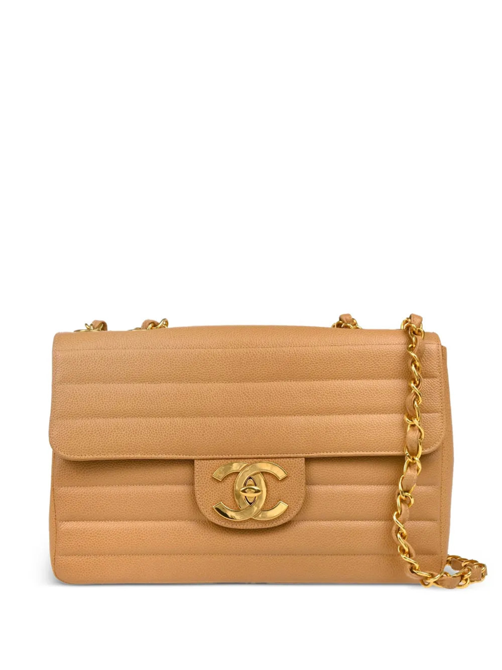 CHANEL Pre-Owned 1995 Jumbo Classic Flap shoulder bag - Neutrals | Farfetch Global
