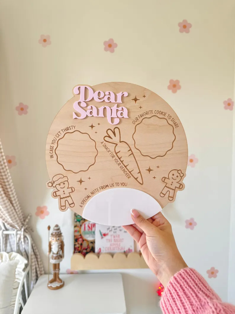 Dear Santa Snack Tray, Milk and Cookies Tray, Christmas Eve Tray, Kid’s Christmas, Personalized... | Etsy (US)