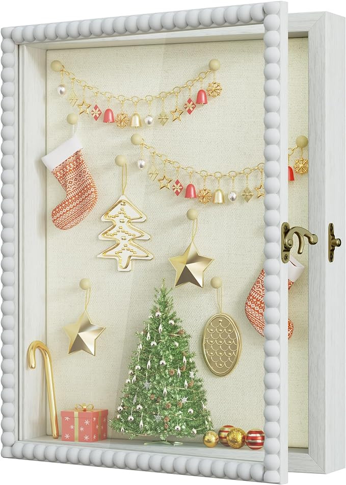 Love-KANKEI Shadow Box Frame 11x14, Deep Large Shadow Box Display Case with Unique Beads Door and... | Amazon (US)