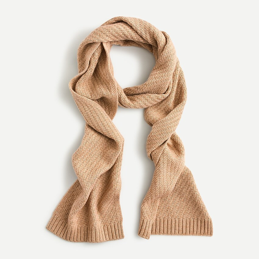 Diagonal rib cashmere scarf | J. Crew US
