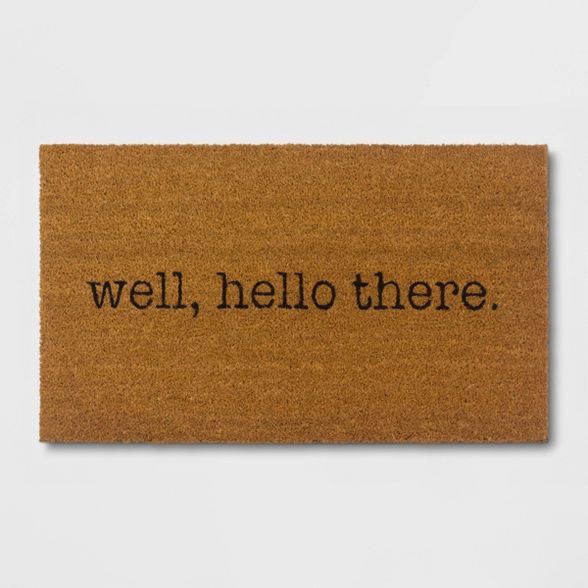 Well, Hello There Doormat - Black/Beige - Room Essentials™ | Target