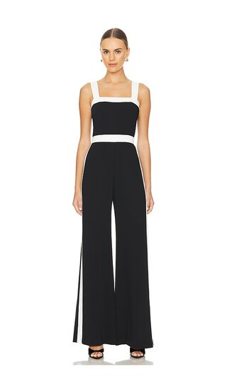 Jessel Jumpsuit in Black & Ivory | Revolve Clothing (Global)