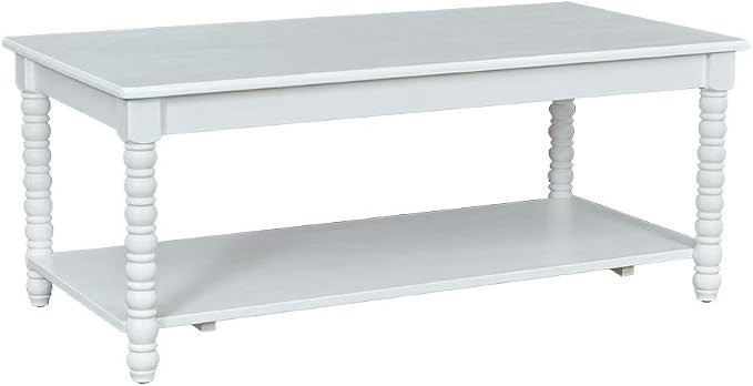 Amazon Brand – Ravenna Home Traditional Solid Pine Coffee Table, 23.62"W, White | Amazon (US)