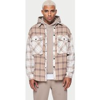 Flannel Check Shirt - Beige | The Couture Club