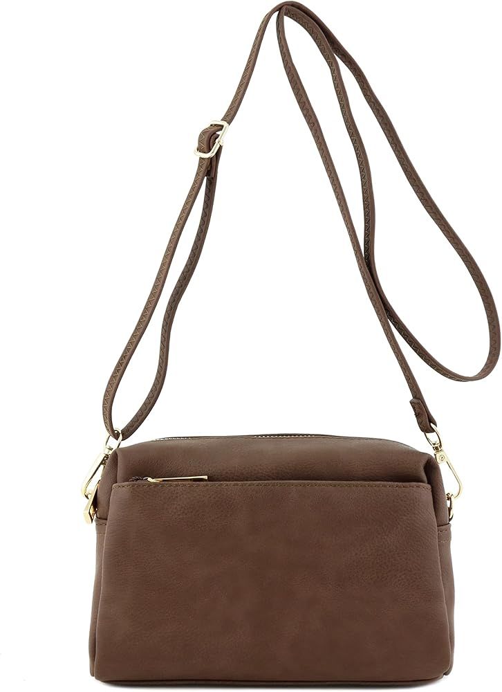 Triple Zip Small Crossbody Bag | Amazon (US)