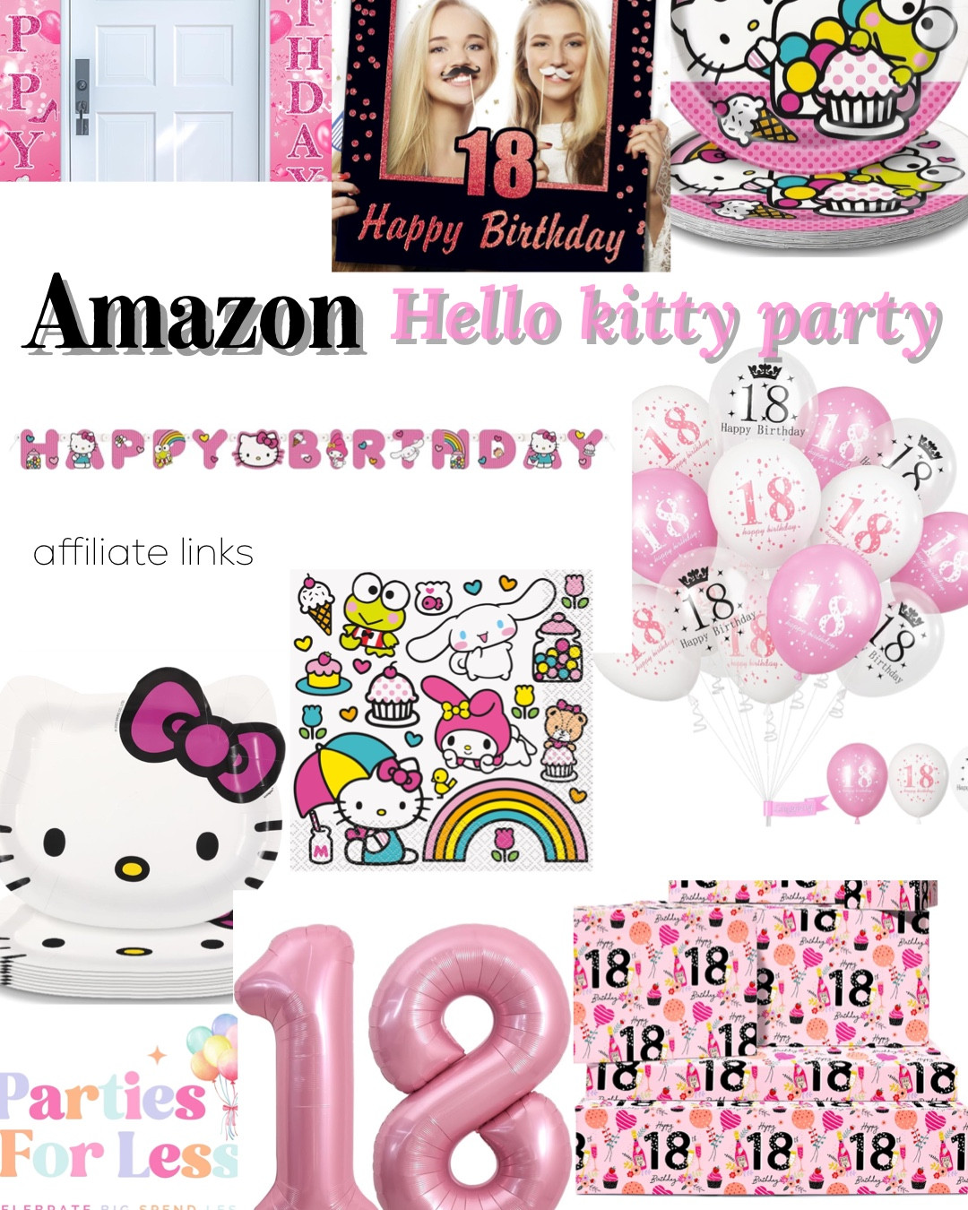 Hello kitty birthday for my 18 year old, Hannah! 💕👑🌸💖🎀👛💞 

Simple & affordable ideas you can set up in 48 hours or less! 

#hellokittyparty #partiesforless #partyideas #hellokitty #18thbirthdayparty 

#LTKFindsUnder50 #LTKStyleTip #LTKParties