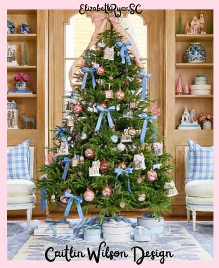 Gorgeous holiday decorations from Caitlin Wilson Design! I’m obsessed with the blue bows on the Christmas tree! I linked the side chairs, area rug, throw pillows, ornaments, and accents.
#ltkhome
#ltkfamily
#ltkkids
Home Decor 
Christmas Decorations 
Christmas Tree
Christmas Ornaments 

#LTKHoliday #LTKSeasonal #LTKU