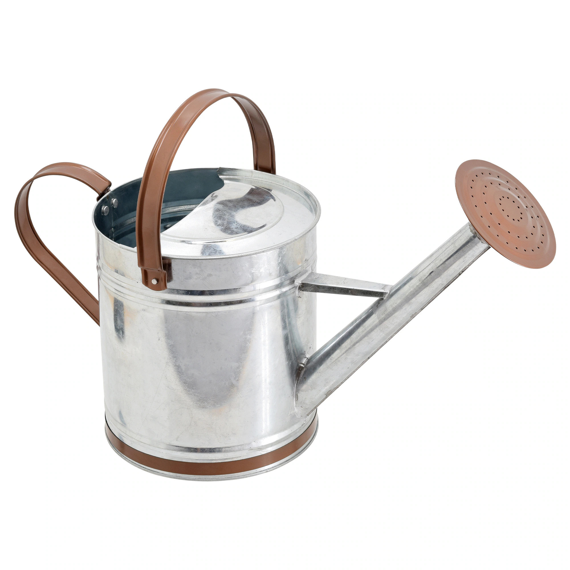 Arcadia Garden Products Shiny Galvanized Metal 1.3-Gallon Chrome Metal Classic Watering Can | WC12 | Lowe's