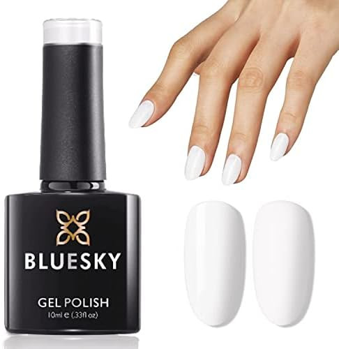Bluesky Gel Nail Polish, Studio White 80526, Long Lasting, Chip Resistant, 10 ml (Requires Drying... | Amazon (UK)