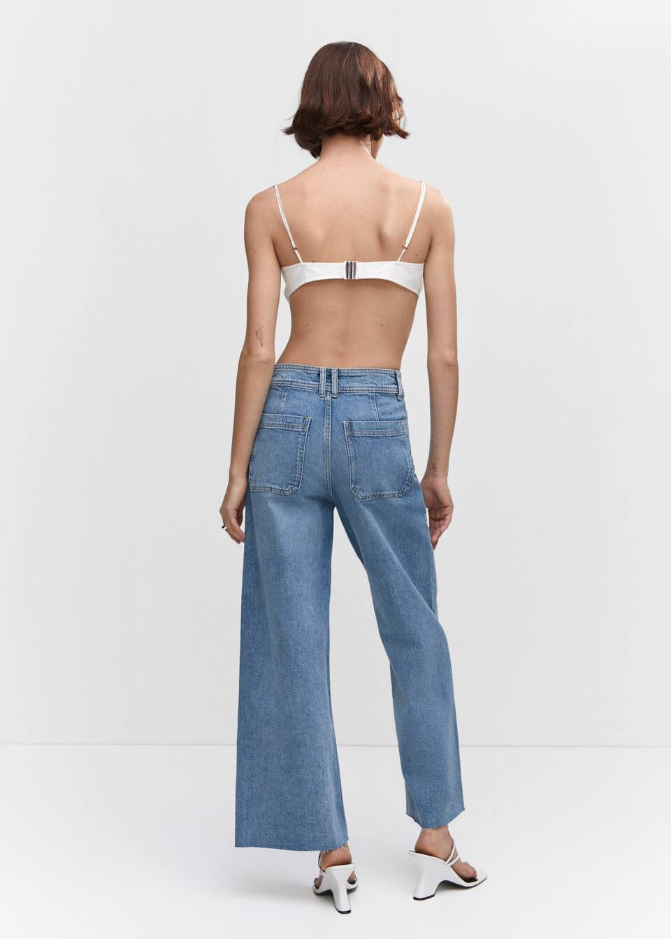 Jeans culotte high waist -  Women | Mango United Kingdom | MANGO (UK)