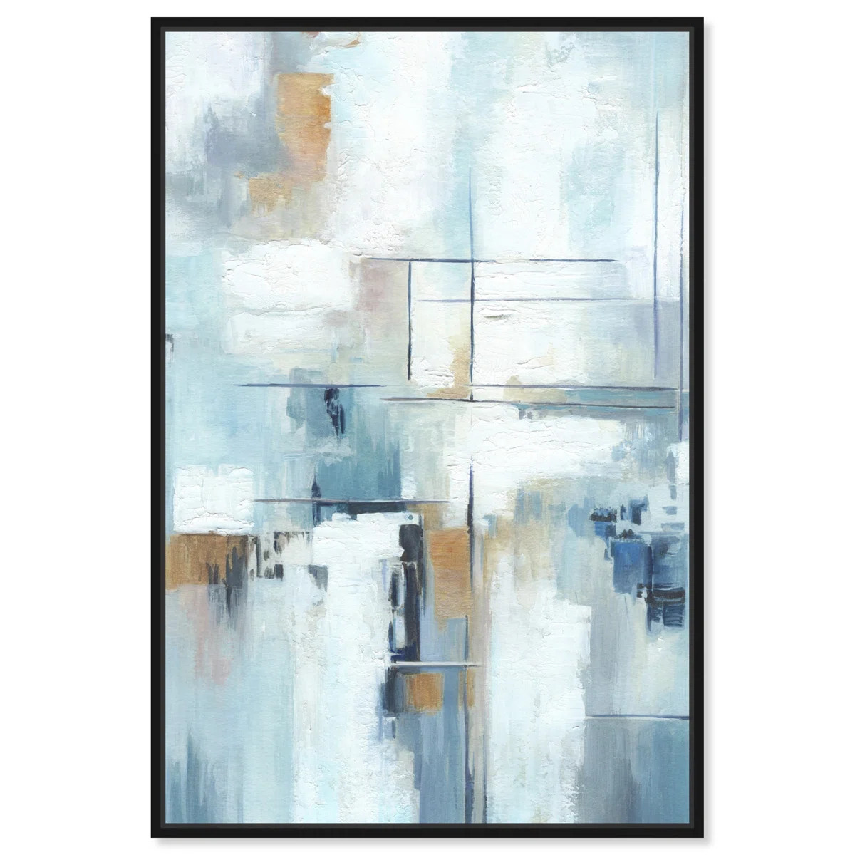 Blue Abstracts " House Of Lines II " by Art Remedy on Canvas | Wayfair North America