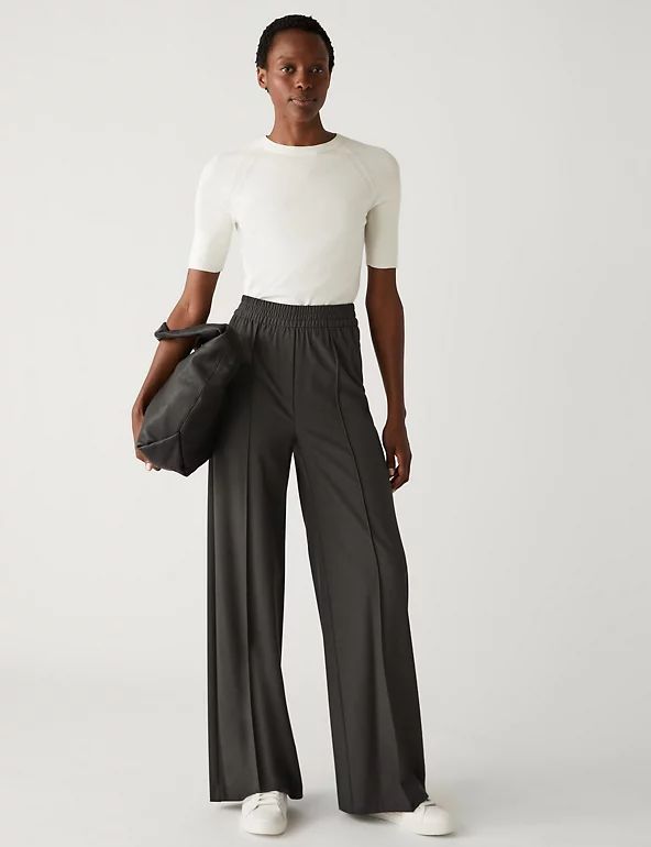 Wide Leg Trousers | M&S Collection | M&S | Marks & Spencer (UK)