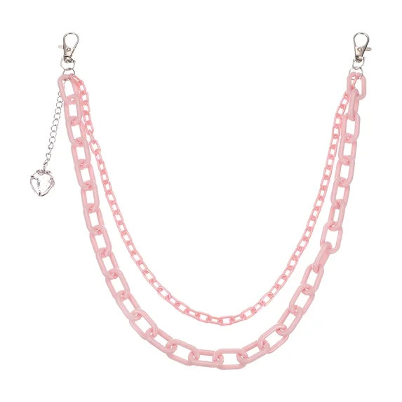 Strawberry Punk Pants Chain, Belt Wallet Chain with Lobster Clasps for Hip Hop Accessories (Pink) | Walmart (US)