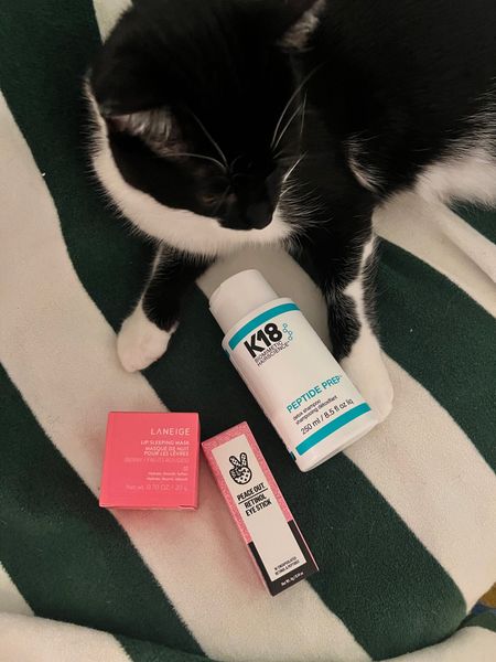 Some recent beauty buys — hairstylist recommended shampoo, my go-to lip mask, and the eye cream I love using at night for travel. Cat not included 🐱

#LTKfindsunder100 #LTKbeauty