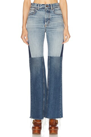 Chloe Flare Jeans in Multicolor Blue - Denim-Medium. Size 30 (also in ). | FWRD 