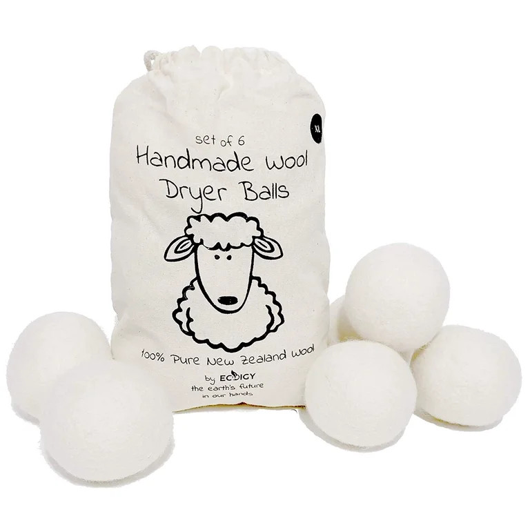 Wool Dryer Balls Organic XL 6-Pack by Ecoigy | Walmart (US)